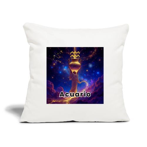 Aquarius zodiac designs, constellations, universe - Throw Pillow Cover 17.5” x 17.5”