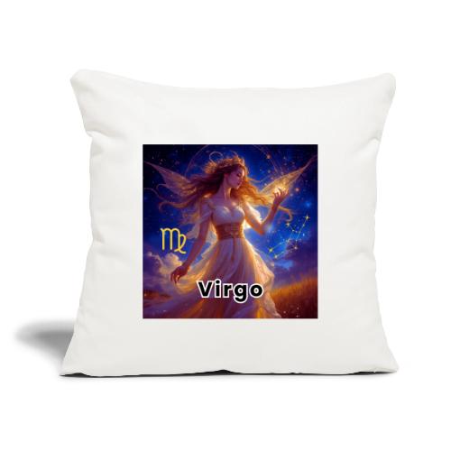 Virgo zodiac designs, constellations, universe - Throw Pillow Cover 17.5” x 17.5”