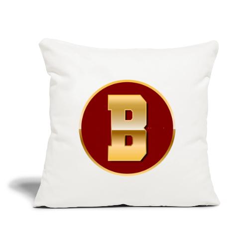 Letter B – Capital Varsity Alphabet Monogram - Throw Pillow Cover 17.5” x 17.5”