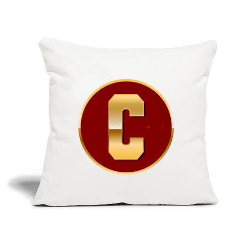 Letter C – Capital Varsity Alphabet Monogram - Throw Pillow Cover 17.5” x 17.5”
