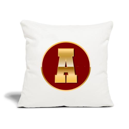 Letter A – Capital Varsity Alphabet Monogram - Throw Pillow Cover 17.5” x 17.5”