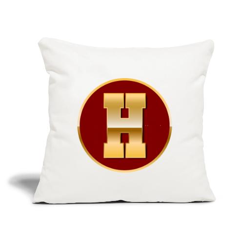 Letter H – Capital Varsity Alphabet Monogram - Throw Pillow Cover 17.5” x 17.5”