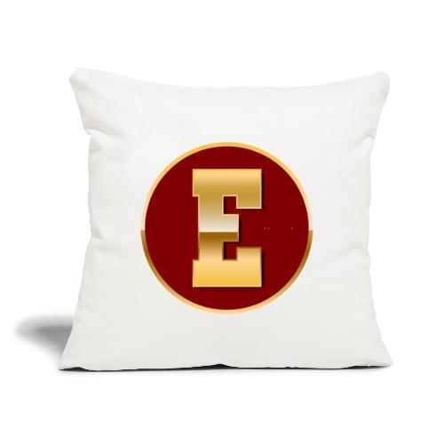 Letter E – Capital Varsity Alphabet Monogram - Throw Pillow Cover 17.5” x 17.5”