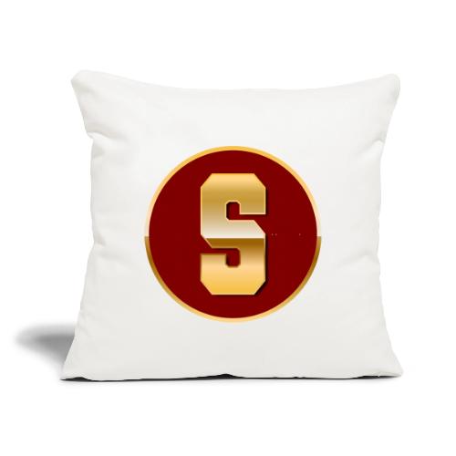 Letter S – Capital Varsity Alphabet Monogram - Throw Pillow Cover 17.5” x 17.5”