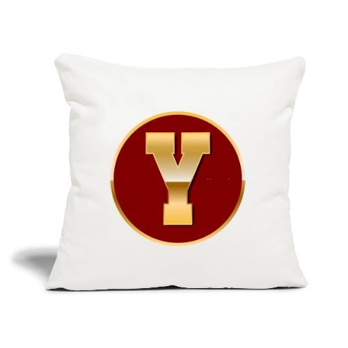 Letter Y – Capital Varsity Alphabet Monogram - Throw Pillow Cover 17.5” x 17.5”