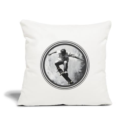 Skateboarding Vibes Only - Throw Pillow Cover 17.5” x 17.5”