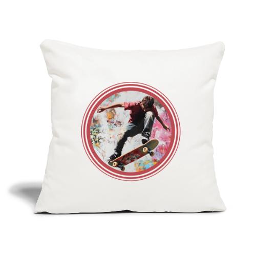 Skateboarding Soul - Throw Pillow Cover 17.5” x 17.5”