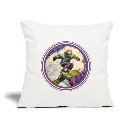 Snowboarding Soul - Throw Pillow Cover 17.5” x 17.5”