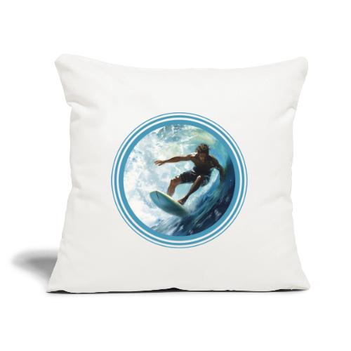Surfing Freedom - Throw Pillow Cover 17.5” x 17.5”