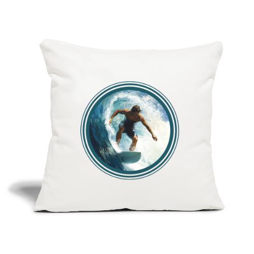 Surfing Horizon - Throw Pillow Cover 17.5” x 17.5”