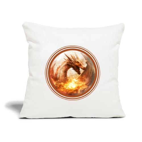 Dragon's Wrath - Throw Pillow Cover 17.5” x 17.5”