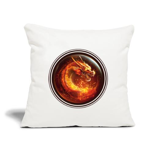Shadow Dragon Rise - Throw Pillow Cover 17.5” x 17.5”