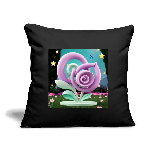 Lila Bloom | Double Floral Eco-Inspired Art - Throw Pillow Cover 17.5” x 17.5”