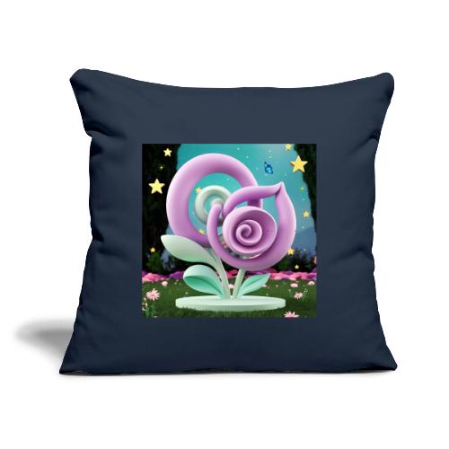 Lila Bloom | Double Floral Eco-Inspired Art - Throw Pillow Cover 17.5” x 17.5”