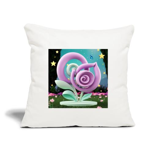 Lila Bloom | Double Floral Eco-Inspired Art - Throw Pillow Cover 17.5” x 17.5”