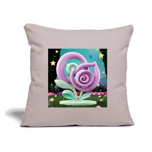Lila Bloom | Double Floral Eco-Inspired Art - Throw Pillow Cover 17.5” x 17.5”