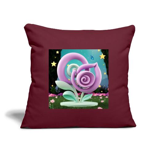 Lila Bloom | Double Floral Eco-Inspired Art - Throw Pillow Cover 17.5” x 17.5”