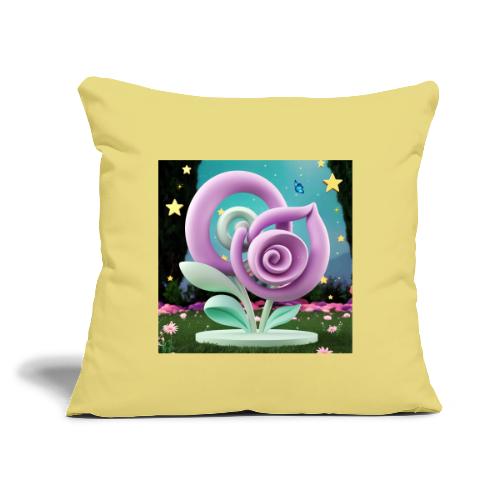 Lila Bloom | Double Floral Eco-Inspired Art - Throw Pillow Cover 17.5” x 17.5”