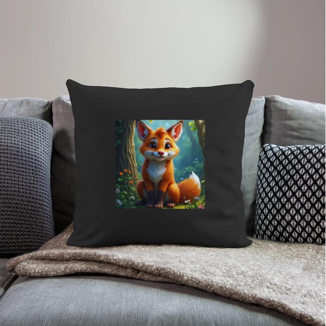 Magical fantasy fox in enchanted forest scene