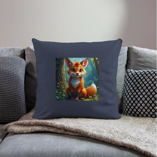 Magical fantasy fox in enchanted forest scene