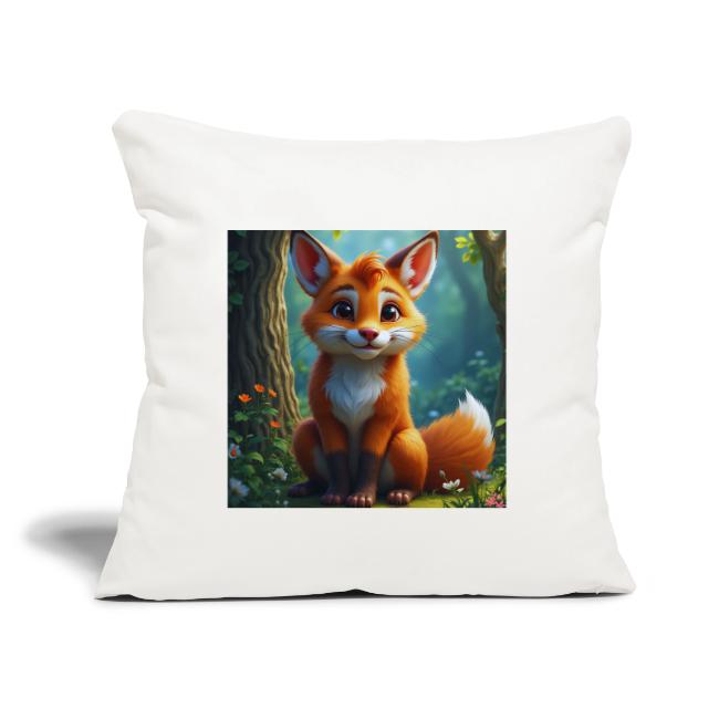 Magical fantasy fox in enchanted forest scene