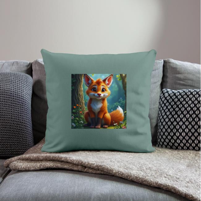 Magical fantasy fox in enchanted forest scene