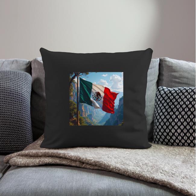 Mexican Flag in Mountain Nature Landscape