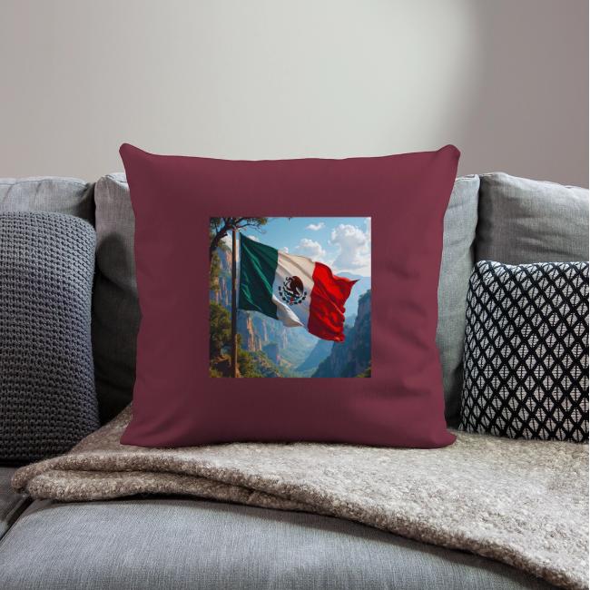 Mexican Flag in Mountain Nature Landscape
