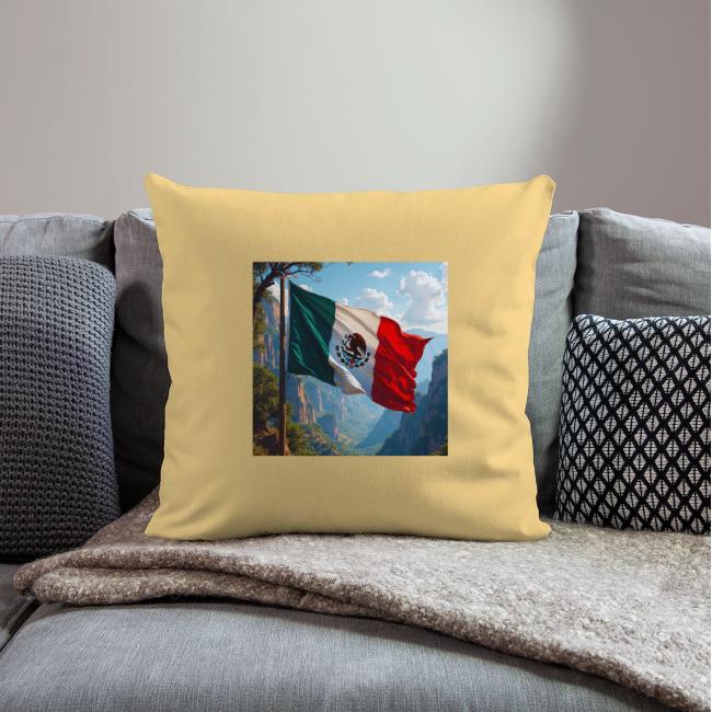 Mexican Flag in Mountain Nature Landscape