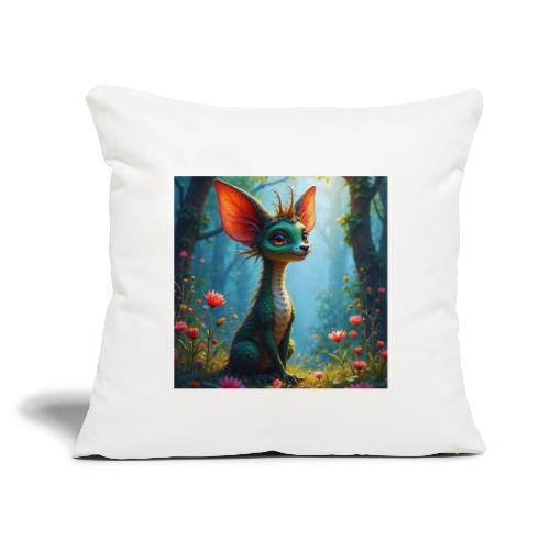 Fantasy Forest Character with Magical Vibe - Throw Pillow Cover 17.5” x 17.5”