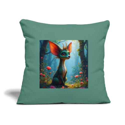 Fantasy Forest Character with Magical Vibe - Throw Pillow Cover 17.5” x 17.5”