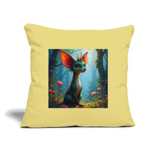 Fantasy Forest Character with Magical Vibe - Throw Pillow Cover 17.5” x 17.5”