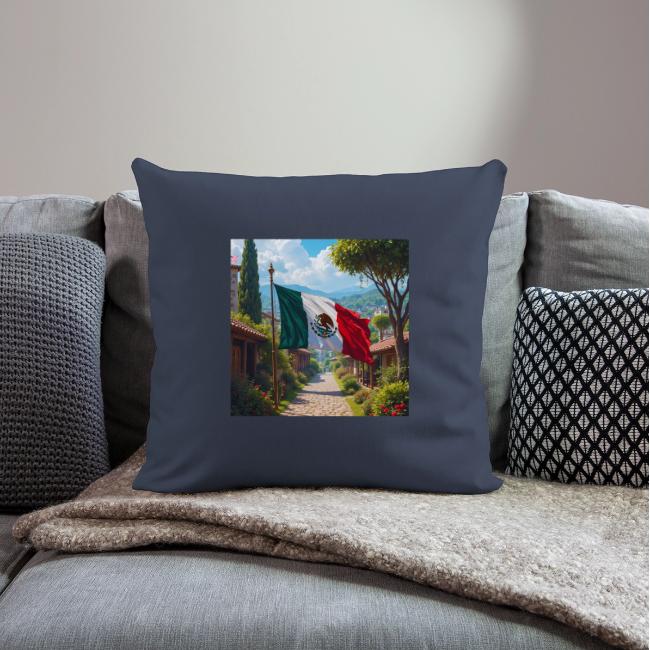 Mexican flag surrounded by nature and magic town