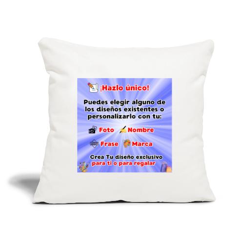 Personalized Souvenirs with Photo, Phrase, Design - Throw Pillow Cover 17.5” x 17.5”