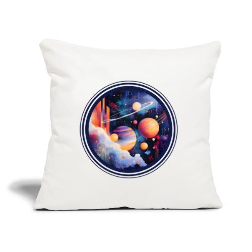 Floating Planetscape - Throw Pillow Cover 17.5” x 17.5”