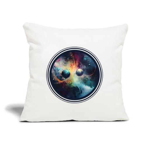 Chaotic Color Planets - Throw Pillow Cover 17.5” x 17.5”