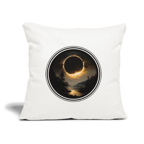 Eclipse: Shadowed Light - Throw Pillow Cover 17.5” x 17.5”