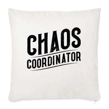 Chaos Coordinator - Throw Pillow Cover 17.5” x 17.5” - natural white - Front