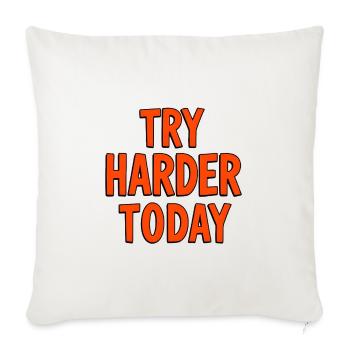 Motivational Fitness Inspired Quote Design - Throw Pillow Cover 17.5” x 17.5” - natural white - Front