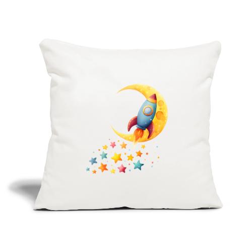 Rocket Trail of Stars - Throw Pillow Cover 17.5” x 17.5”