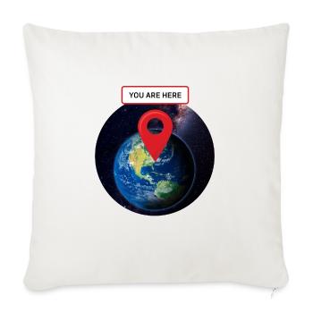 You are here: Earth - Throw Pillow Cover 17.5” x 17.5” - natural white - Front