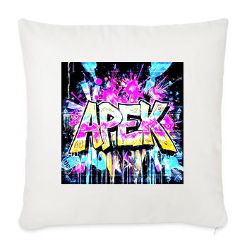 Apex Graffiti Burst - Throw Pillow Cover 17.5” x 17.5” - natural white - Front