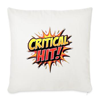 Critical Hit Burst Comic - Throw Pillow Cover 17.5” x 17.5” - natural white - Front