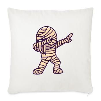 Mummy Dancing Bandage Cartoon - Throw Pillow Cover 17.5” x 17.5” - natural white - Front