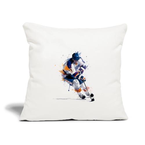 Hockey: Icy Streaks - Throw Pillow Cover 17.5” x 17.5”