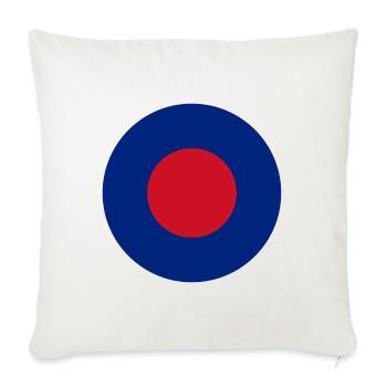 Blue Bullseye Roundel - Throw Pillow Cover 17.5” x 17.5” - natural white - Front