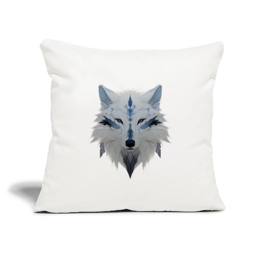 Ivory Grace Wolf - Throw Pillow Cover 17.5” x 17.5”