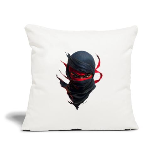 Crimson Stare Ninja - Throw Pillow Cover 17.5” x 17.5”