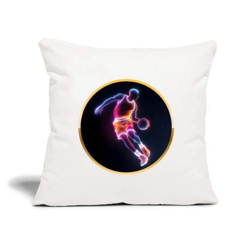 Neon Basketball Player - Throw Pillow Cover 17.5” x 17.5”