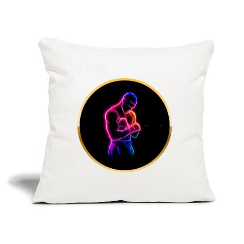 Boxing: Neon Power Guard - Throw Pillow Cover 17.5” x 17.5”
